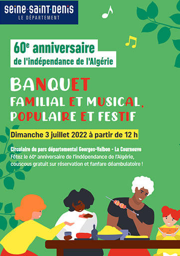 60ème anniversaire de l’indépendance de l’Algérie autour d’un banquet familial et musical, populaire et festif