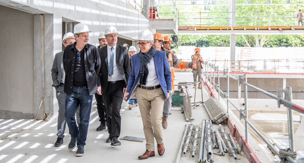 SSD.fr au fond du futur bassin olympique à Sevran