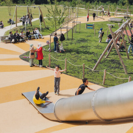 Parc Georges-Valbon : l’agrandissement vu du ciel