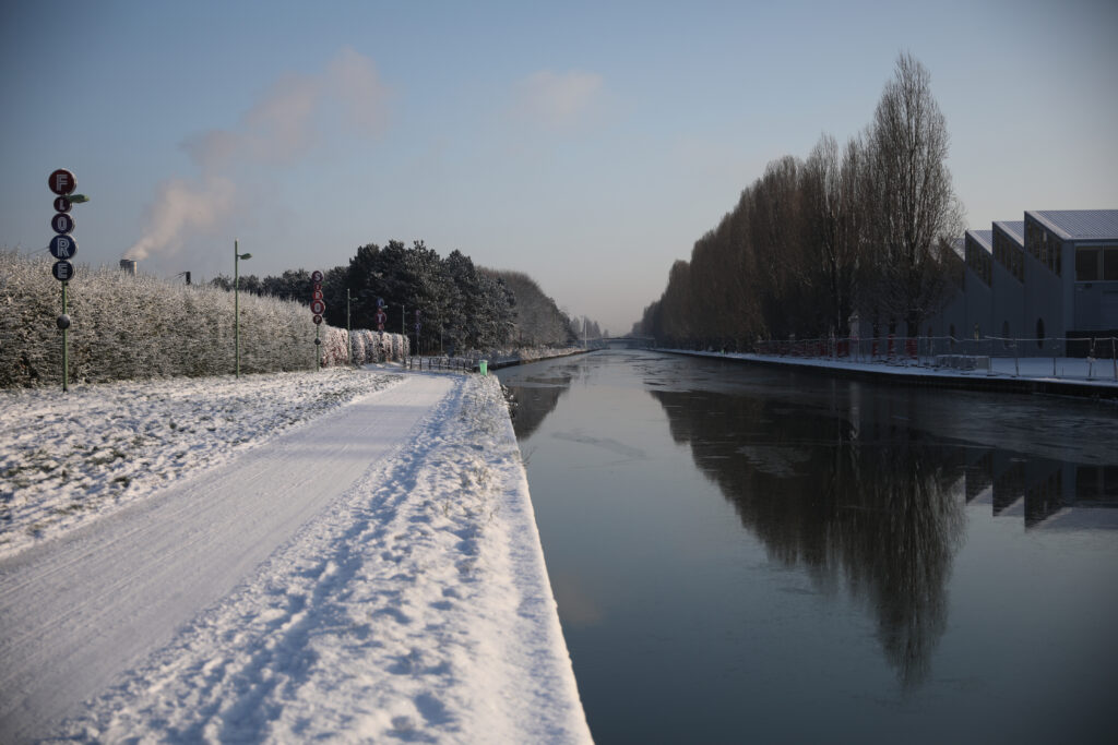 NEIGE CANAL DE L'OURQ - PARC DE LA BERGÈRE 