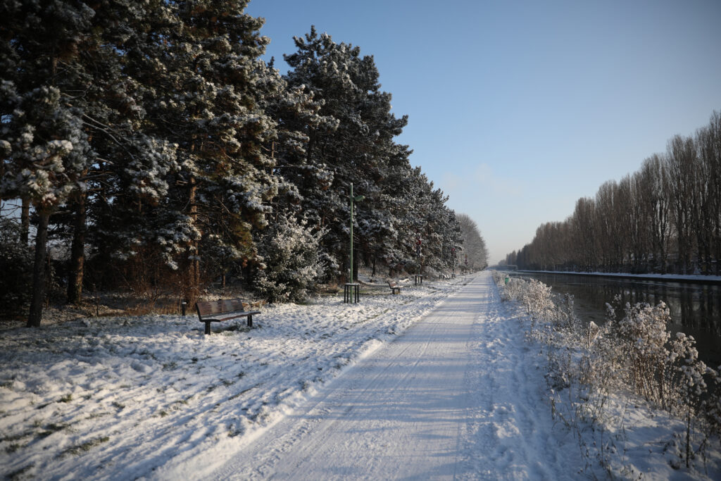 NEIGE CANAL DE L'OURQ - PARC DE LA BERGÈRE