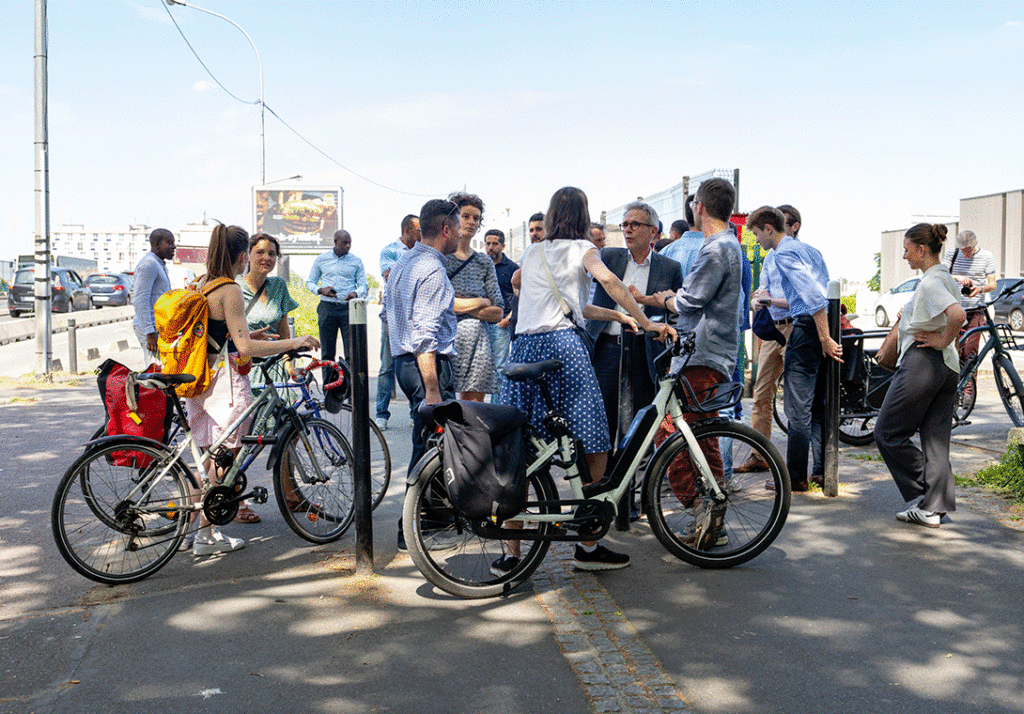 Inauguration des aménagements cyclables du réseau vélo Ile-de-France VIF 2 Nord
