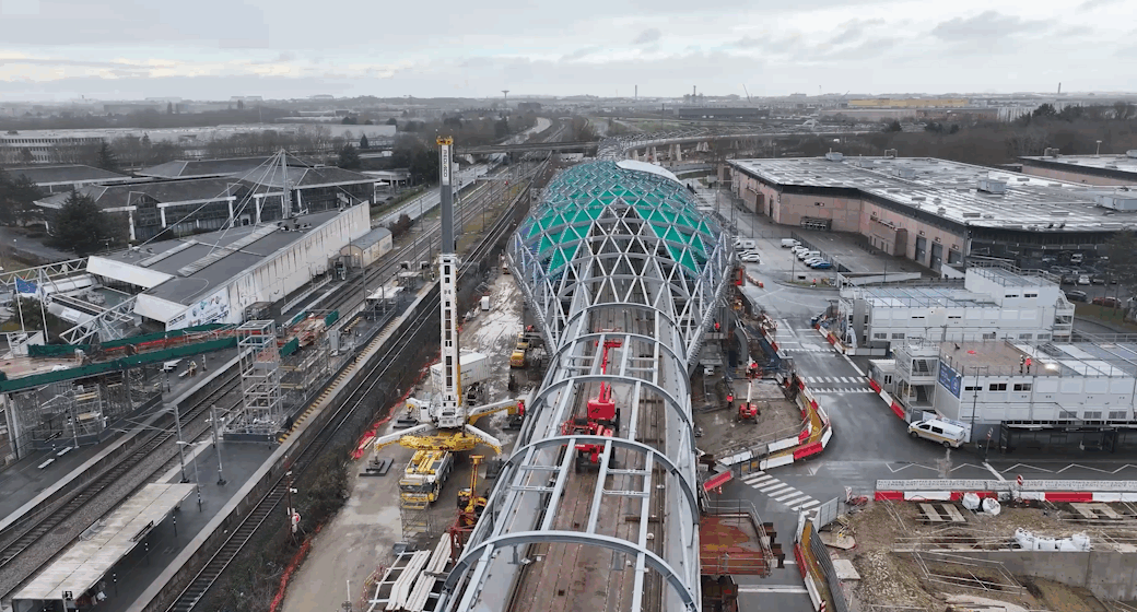 Une future gare perchée à 14 mètres de haut !