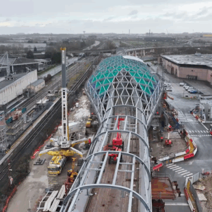 Une future gare perchée à 14 mètres de haut !