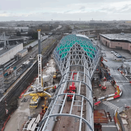 Une future gare perchée à 14 mètres de haut !