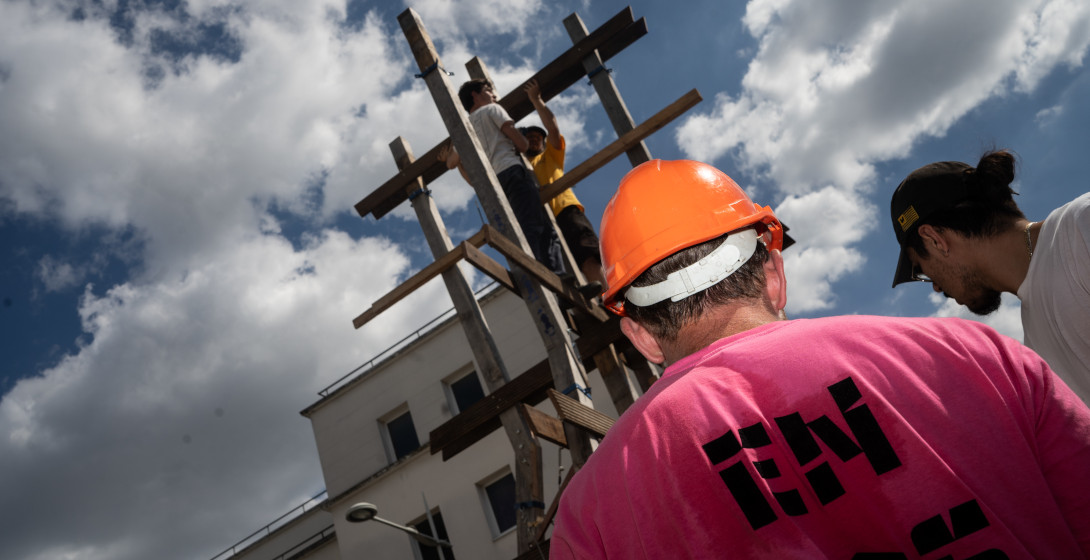 En bas du bat, un chantier en live